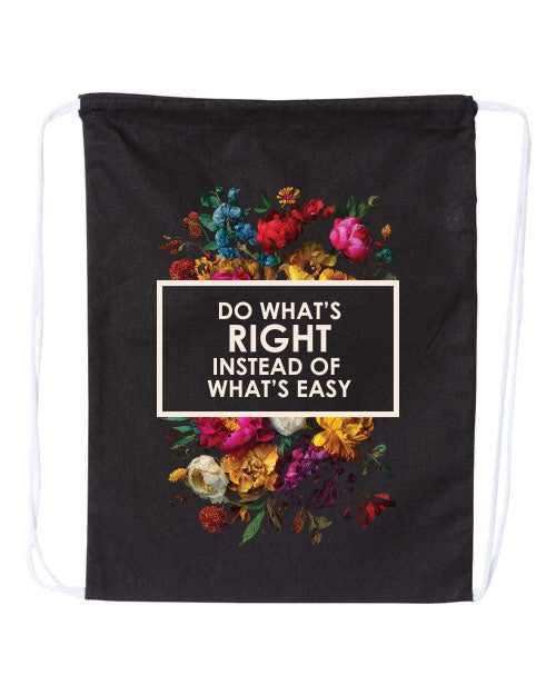 Do What's Right Drawstring Bag