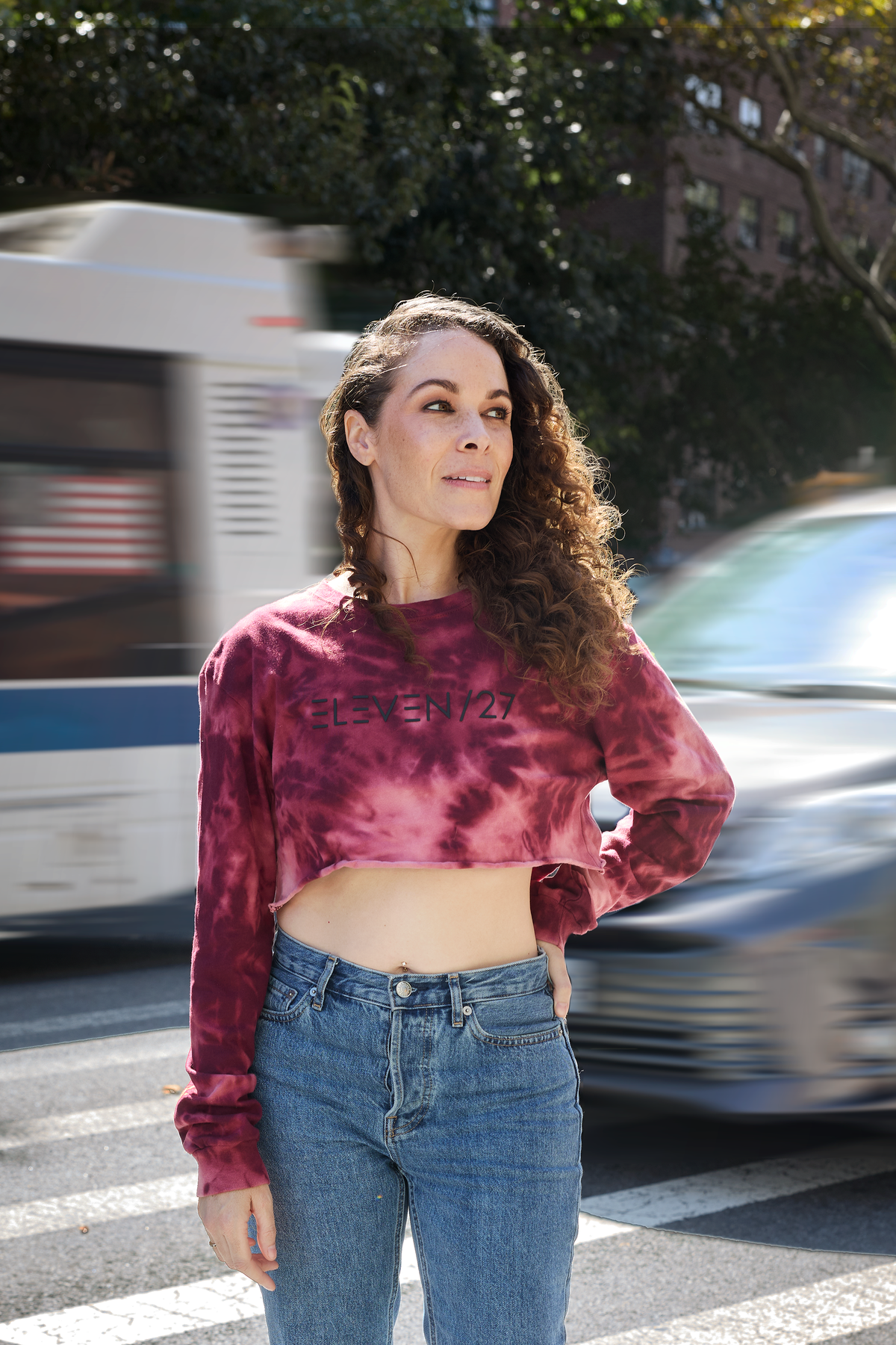 Crimson Wave Crop T-Shirt