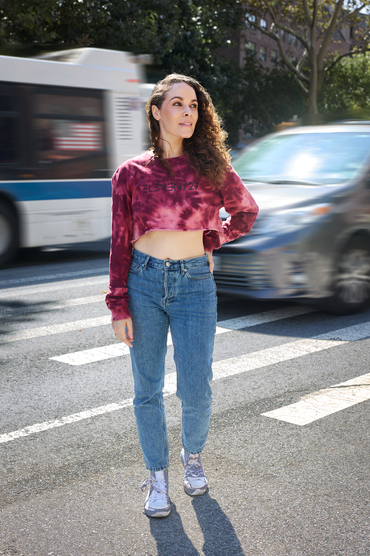 Crimson Wave Crop T-Shirt