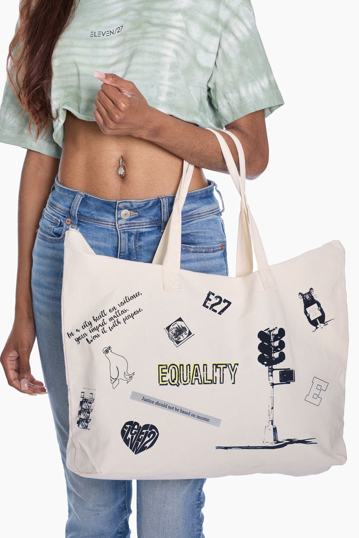Equality Patch Zip Tote