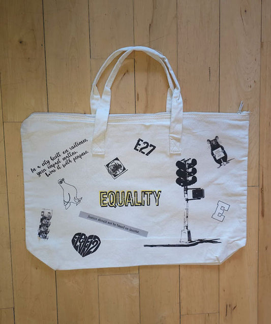 Equality Patch Zip Tote