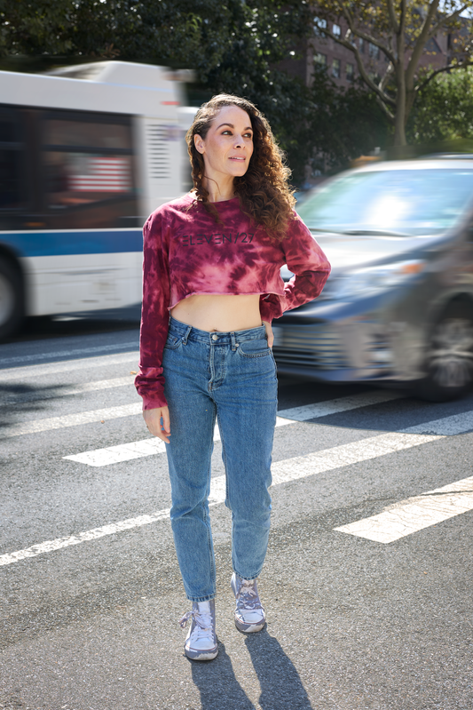 Crimson Wave Crop T-Shirt