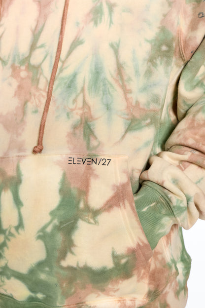 Autumn Tie Dye Heart Hoodie