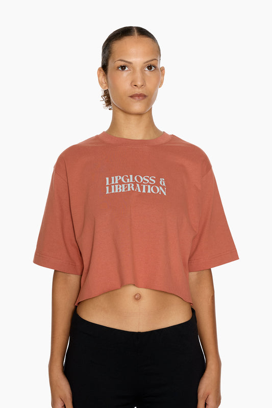 Lipgloss & Liberation Crop T-shirt
