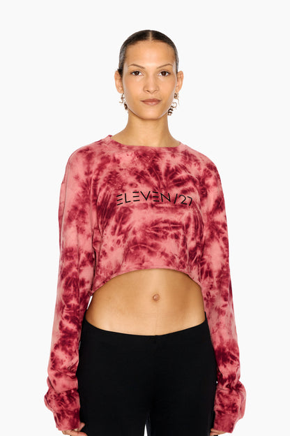 Crimson Wave Crop T-Shirt