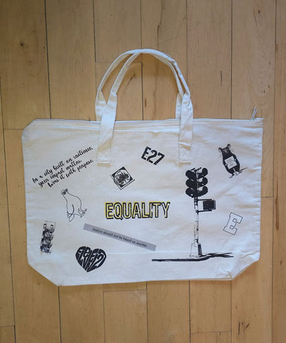 Equality Patch Zip Tote
